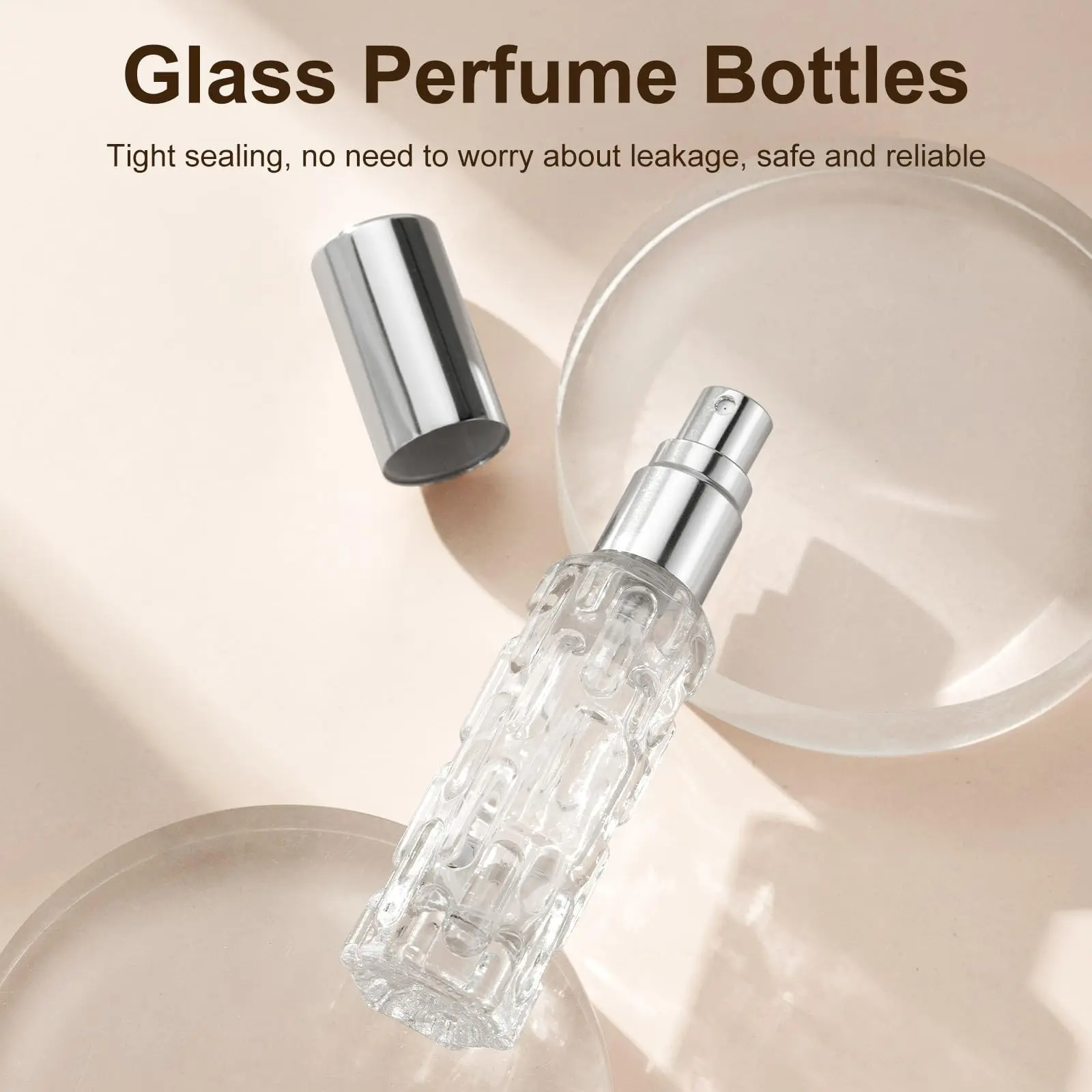Luxury Aesthetic Crystal Fine Mist Perfume Sprayer 10ML, Refillable Travel Perfume Bottle, Portable Glass Perfume Spray Bottle