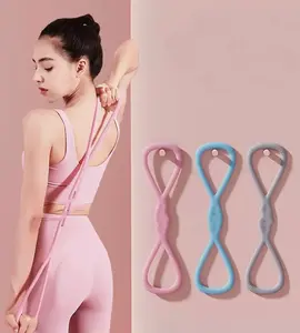 Resistance Bands Figure 8 Exercise Bands for Women 8 Shaped TPE Material for Arms Chest Expander Yoga Gym Fitness Muscle Training Equipment Stretching Gear Latex Free Elastic