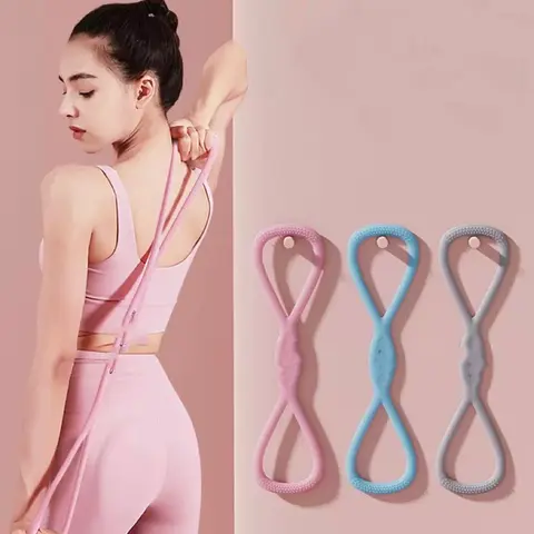 Hypoallergenic Latex-Free TPE 8-Figure Resistance Band, 8-Shaped Fitness Training Band, Elastic Home Workout Equipment for Women’s Arm Training, Yoga Gym Beginners