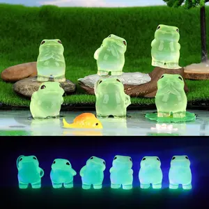 Mini 6 pcs Frog Set Fidget Desk Decor for Anxiety Relief, Dollhouse, Display Ornaments gifts