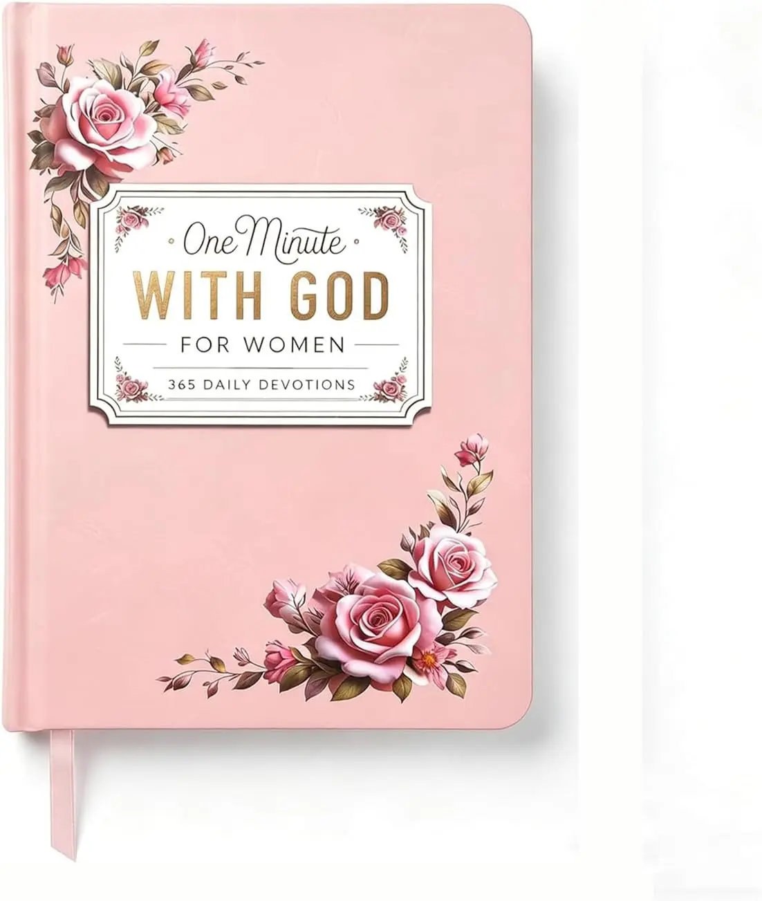 One Minute with God for Women, 365 Days Daily Devotional Prayer Journal, 2026 Womens Christian Bible Devotional Book with Premium Leather Cover, Bible Verses & Daily Reflections (Pink)