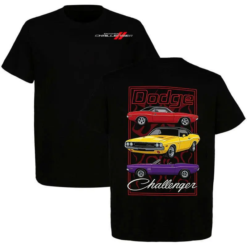 Dodge Challenger T-Shirt/Sweatshirt/Hoodie – Vintage Muscle Car Graphic Tee, Classic Mopar Car Lover Gift Idea for Top Menswear