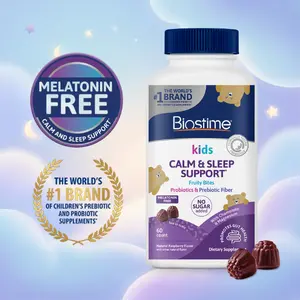 Biostime Kids Fruity Bites Gummies | Includes Probiotics and Essential Vitamins for Kids (Ages 4+) | No Added Sugar | Free from Top 9 Allergens