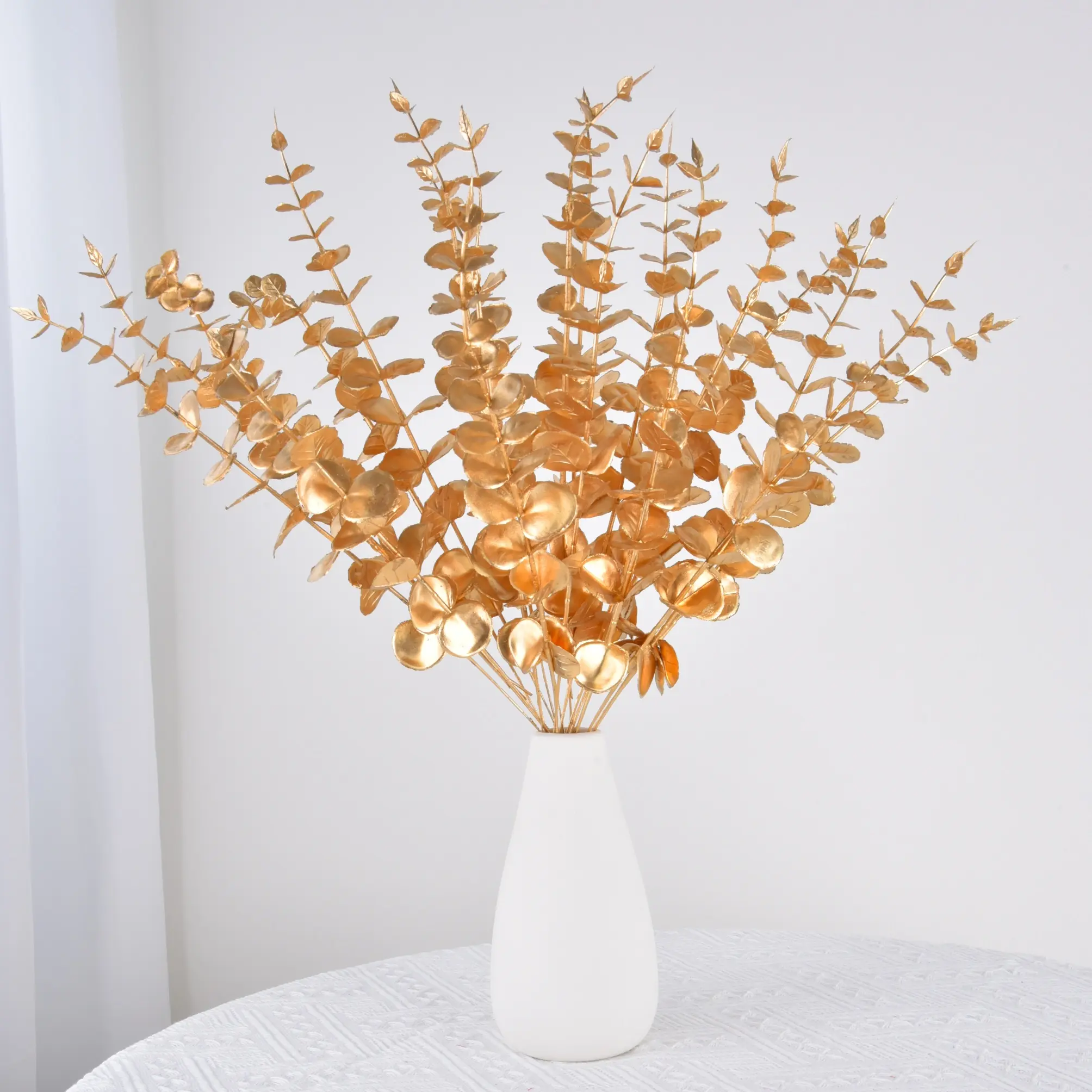 20-Piece Eucalyptus Branch Set, UV-Resistant Artificial Leaves, Faux Eucalyptus Flowers, Home & Wedding Decor, Spring Vase Filler, Desktop Ornament, Decorative Desk Plant, Fake Plant Decoration, Artificial Indoor