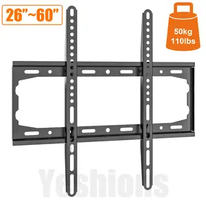 Universal Ultra-Thin Tiltable TV Wall Mount, Fits 14-42 Inch Flat Curved Screens, 25kg/55lbs Load Capacity, Max Vesa 200x200mm, TV Mount Bracket