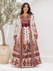 Women's Modest Muslim Bridal Thobe - Full Rich Embroidery, Elegant Design, Maxidress for Special Occasions, Muslim Outfits, Traditional Clothes, Traditionalclothes