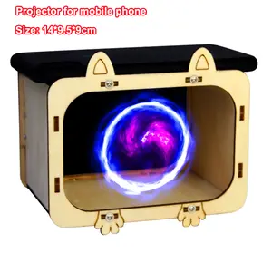 DIY 3D Holographic Theater Mobile Phone Projector Scientific Experiment Materials Children's Educational Technology Toys Gifts