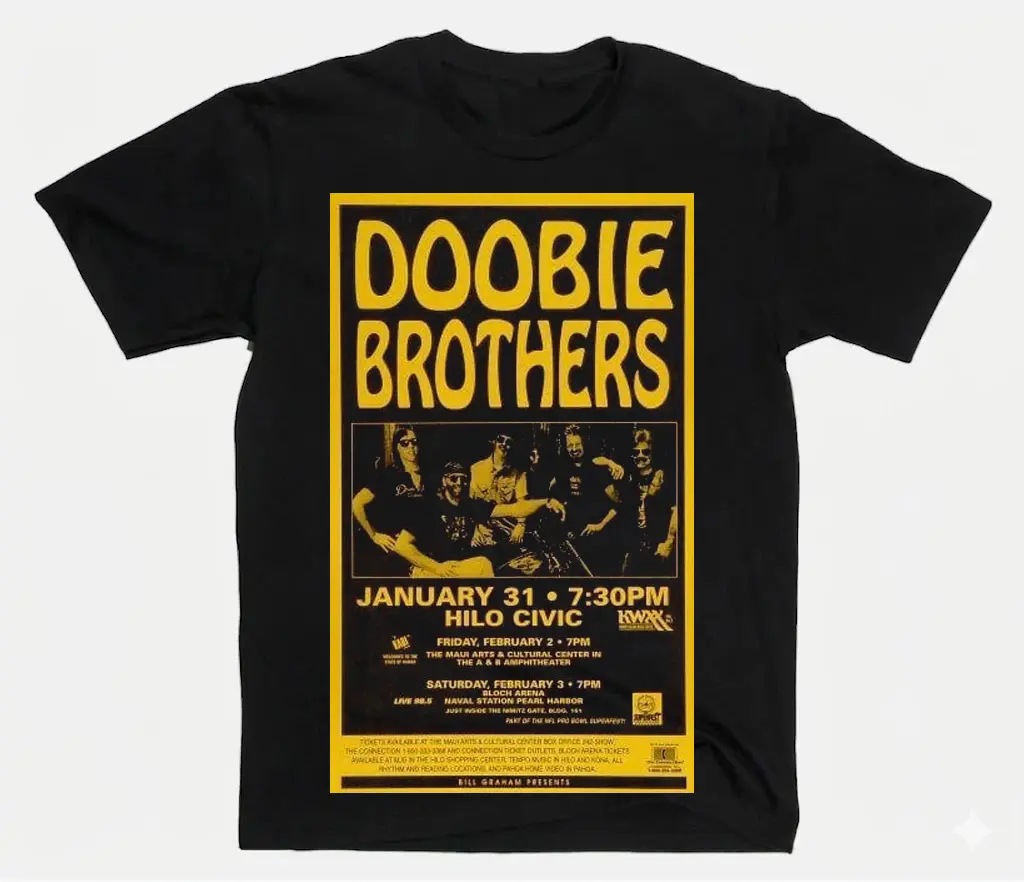 The Doobie Brothers Retro Classic Rock Fan Graphic Tee
