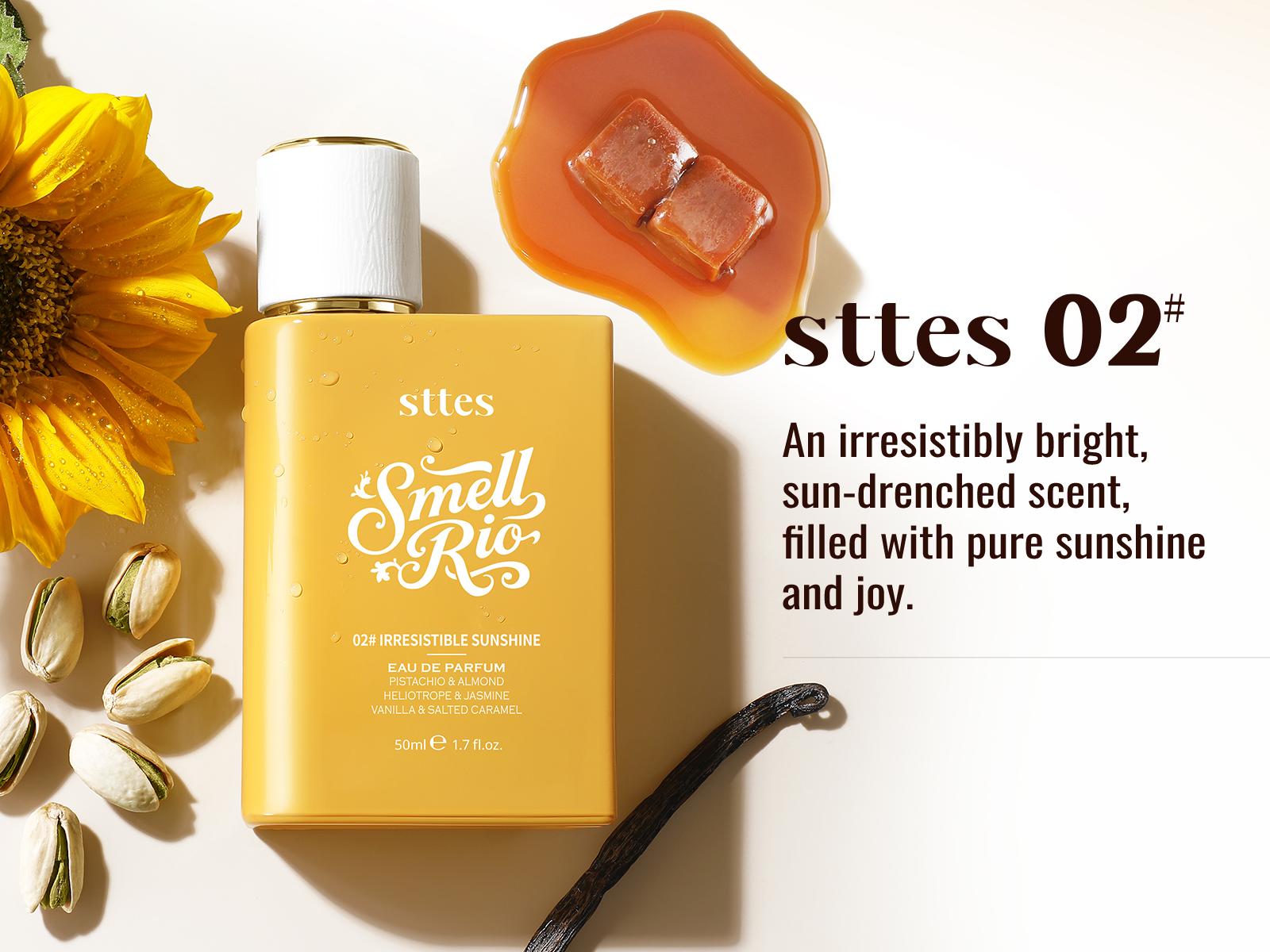 New!50ml Sttes Perfume 02 Irresistible - Perfume for Women - Pistachio, Vanilla & Salted Caramel Eau de Parfum 50ml,back to school