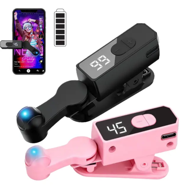 Rechargeable Cordless Auto Clicker Tapper - Mobile Phone Selfie Accessories, 107 Adjustable Speed, Fits in Pocket, for Live Stream Likes, Repetitive Tasks