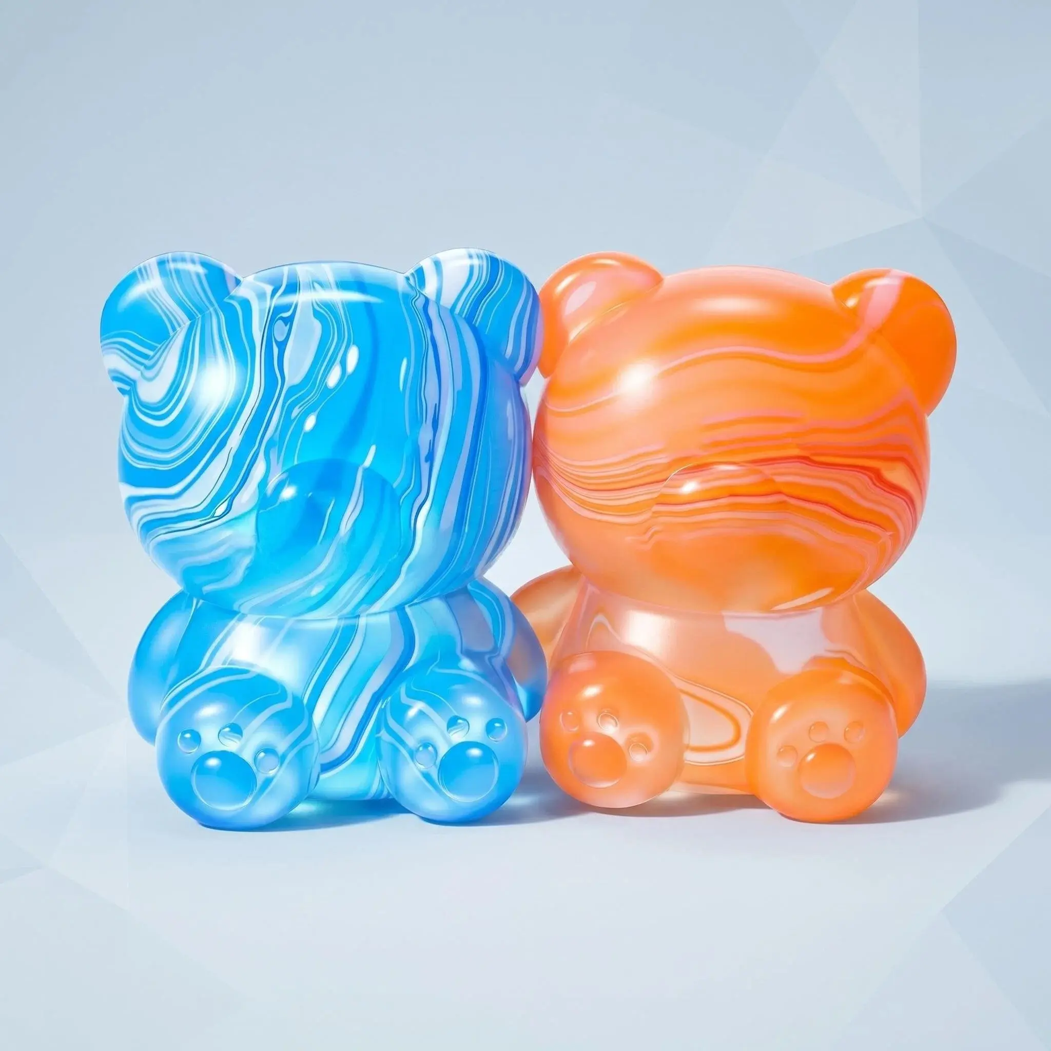 Marbled Squishy Stress Relief Toy - Aesthetic Cute Translucent Slow Rise Unisex Fidget Toy, Soft Desk Buddy for Kids, Anxiety Support Tool