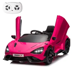 2026 Kids Ride On Car Licensed McLaren765LT, 12V Battery Powered Electric Vehicle, with Parent Remote Control, LED Lights, MP3 Player, Smooth Start, 3 Speeds Driving Entertainment Experience Fun Safety