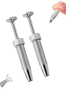 Stainless Steel Four Claw Gem Grabber Nail Drill Jewelry Making Tool, Solid Pattern, All Seasons, Newbie Aid Pinning Needle Ear Studs Replacement, Diy Jewelry Making, Beading Making