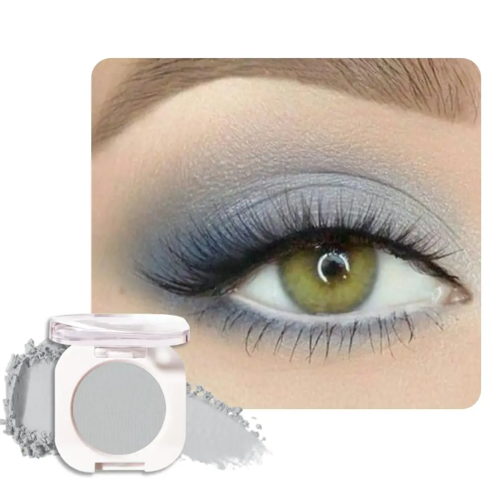 Dusty Grey Single Matte Eyeshadow Makeup, Neutral Powde Eye Shadow for Older Women, Smoky Gray Grey Matte Singles Eyeshadow Palette Pigmented Waterproof,Girls Monochrome Eyeshadows Gift 28
