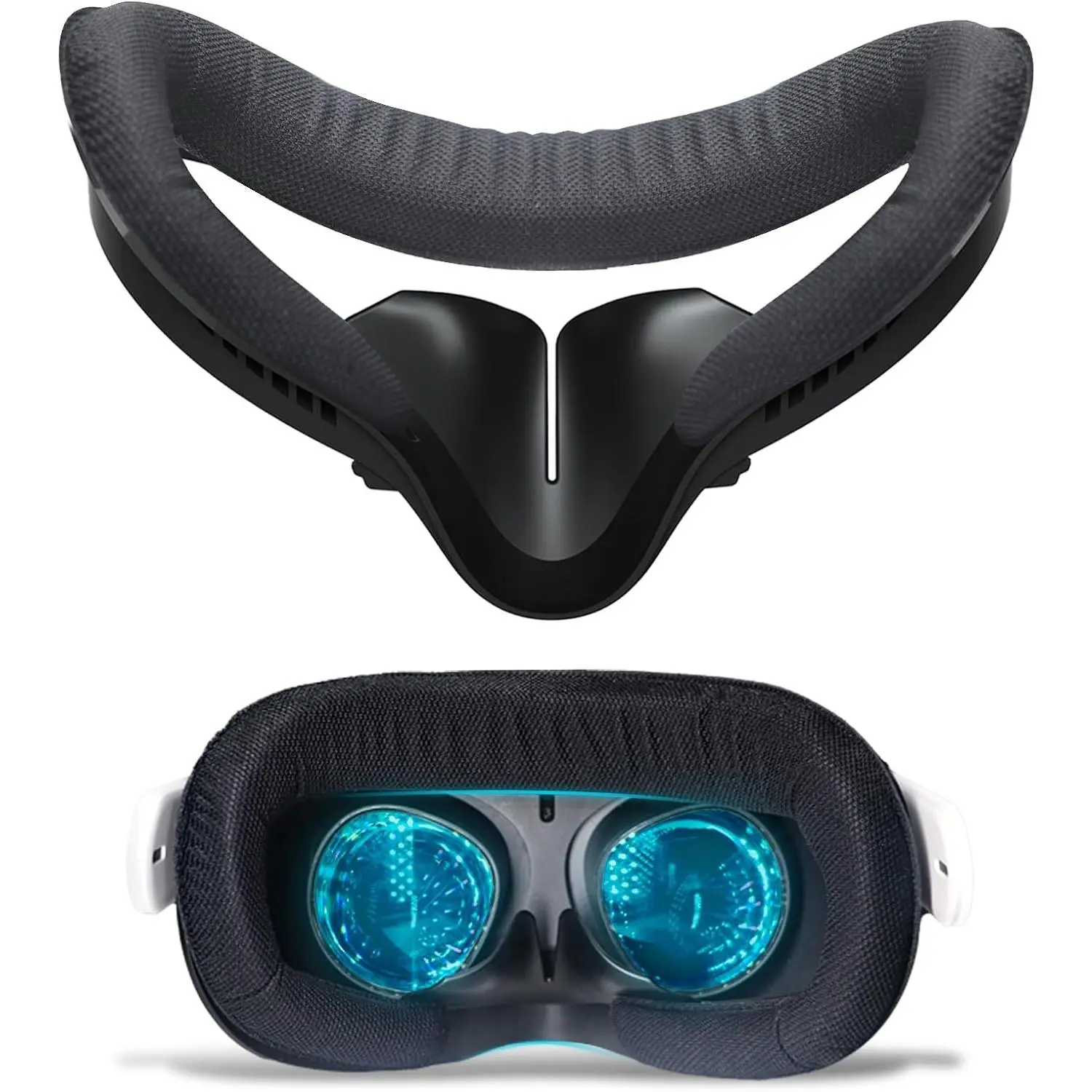 Compatible with Oculus Quest 2 Face Bracket Replacement,VR PU Leather Face Pad Protective for Meta Quest 2,Sweat-Proof Comfortable Face Cover Cushion VR Accessories