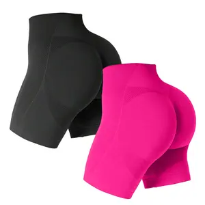 OVESPORT Women's Seamless Workout Shorts - High Waist Yoga Shorts, Stretchy Gym Shorts for Fitness, Running & Yoga, Breathable Solid Color Sports Bottoms