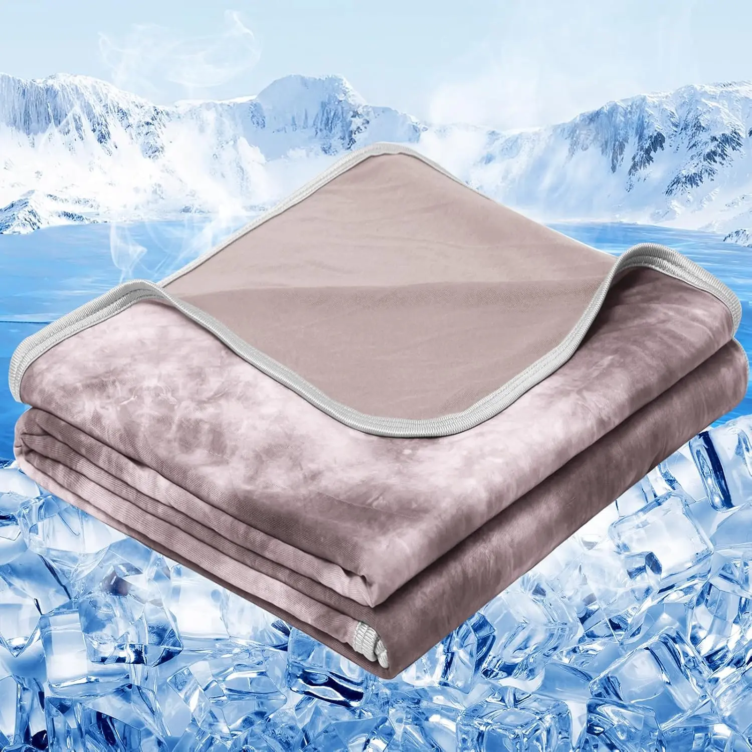 Cooling Blanket Full Size (80"x90"), Cooling for Hot Sleepers, Absorbs Heat to Keep Adults Cool for Summer Nights Sweats, Thin Cold Lightweight Blanket for Couch Bed, All Season Use