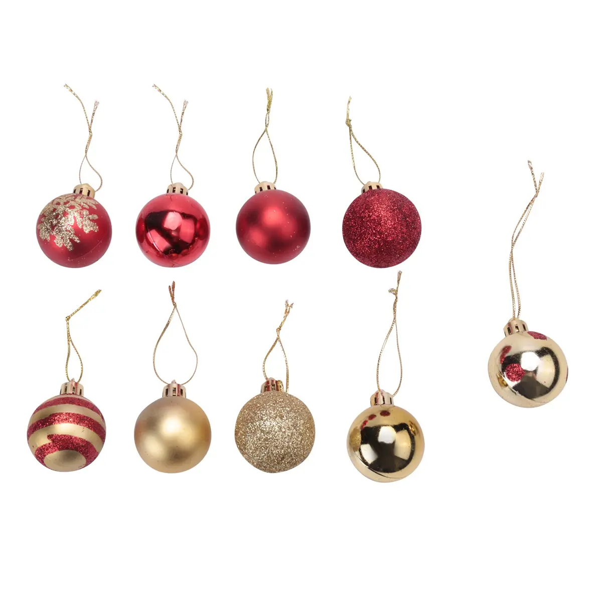 50Pcs Christmas Tree Glass-Plastic Bauble Set - Lighted Hanging Ball Ornaments for Home Xmas Party, New Year Gift Decorations