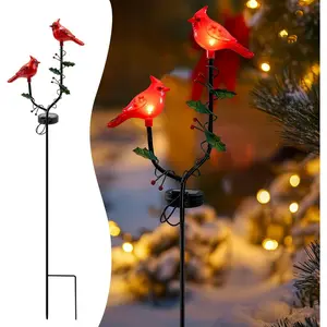 Solar  Bird Statue Light Outdoor, Solar  Garden Decor with Iron Stake,   Bird Decorations for Yard Patio Garden, Memorial  for Mom Grandma