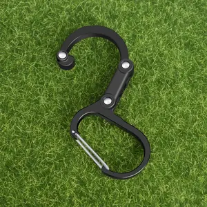 Hybrid Gear Clip Carabiner Rotating Hook Clip Non-Locking Strong Clips for Camping Fishing Hiking Travel Backpack Out