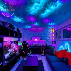 DIY LED Cloud Light with Music Sync, USB Powered Ambient Lighting for Bedroom Game Room, Perfect Gift & Party Decor