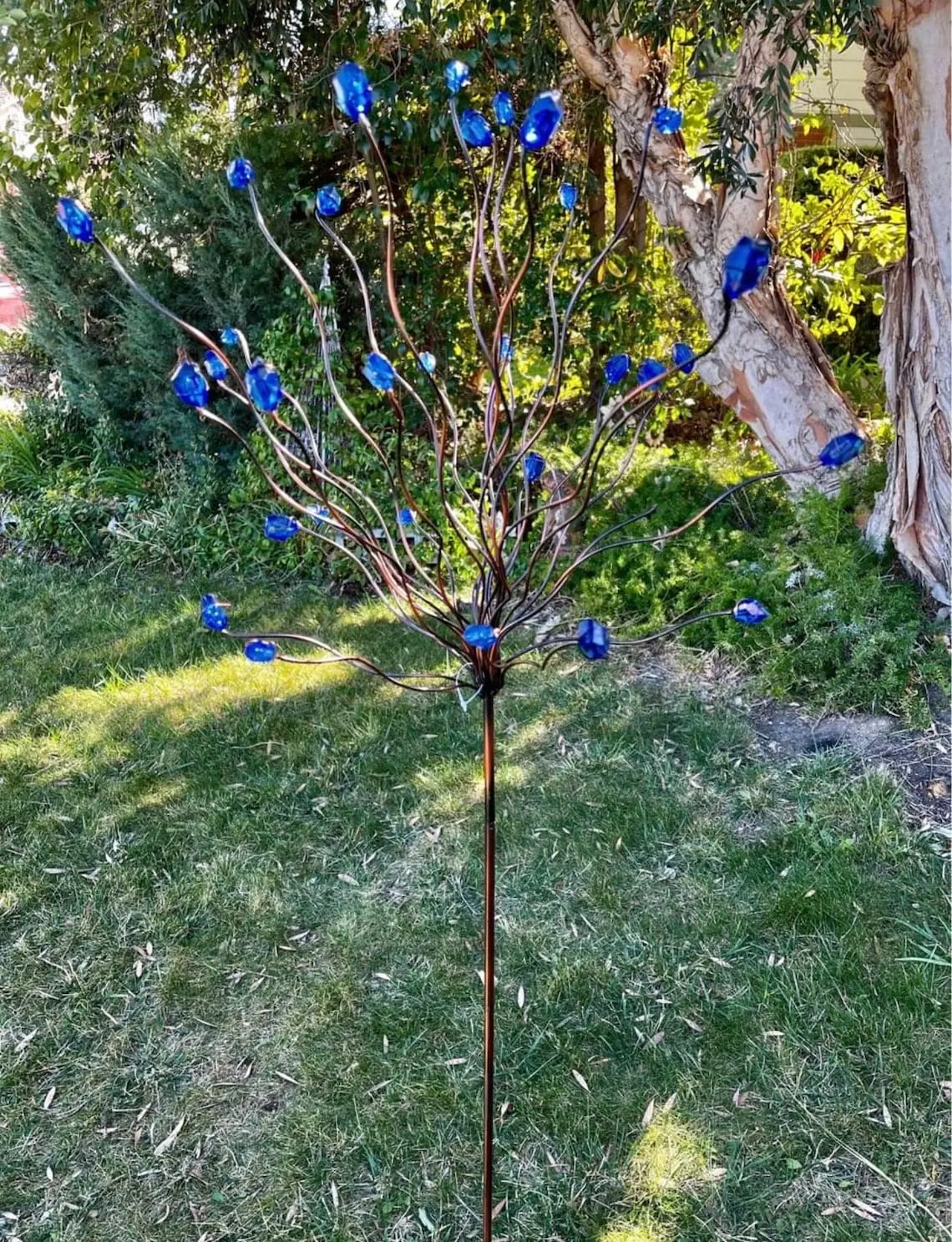 Bead tree stake garden art Bead tree stake garden art