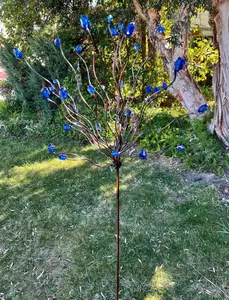 Bead tree stake garden art