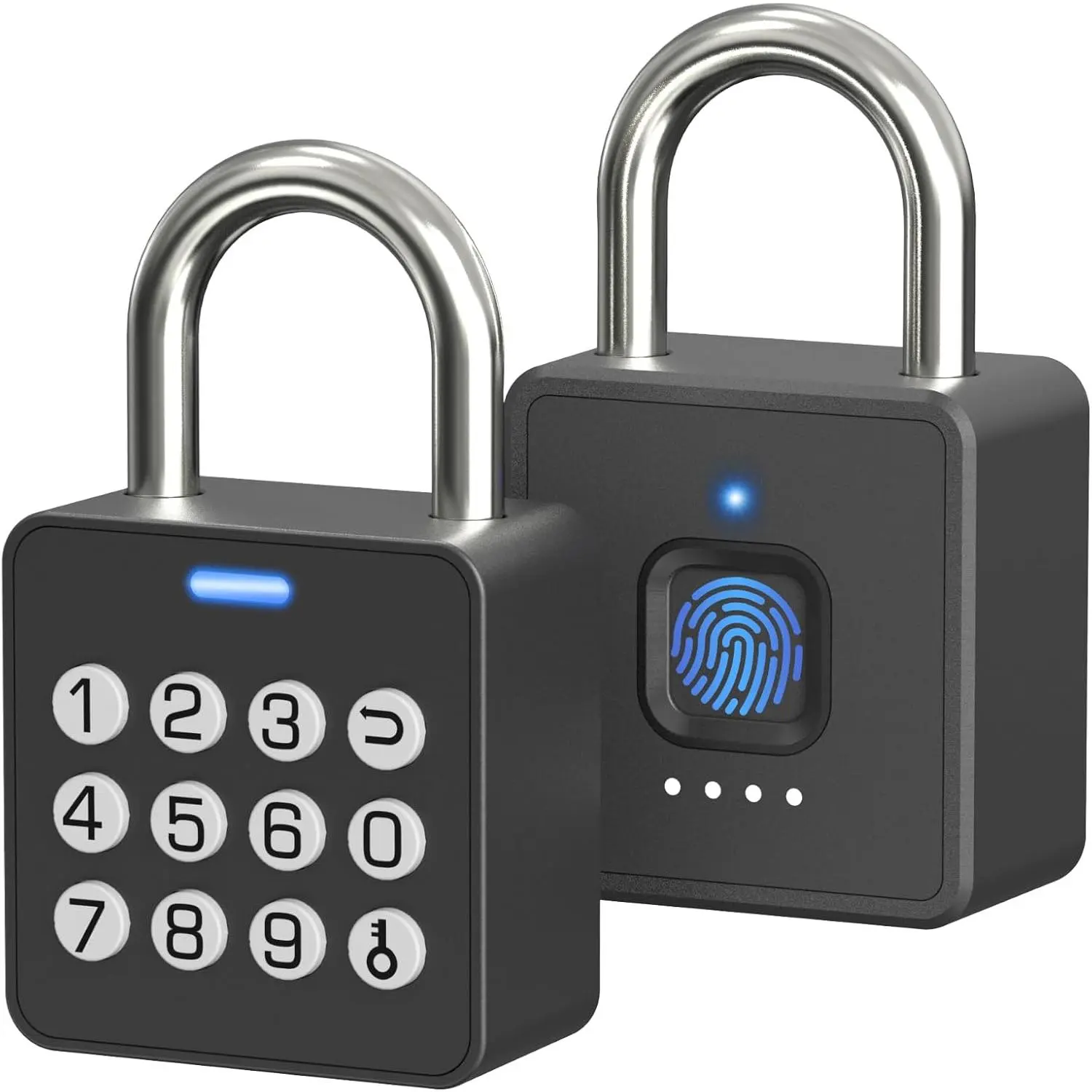 Combination Lock for Locker with Fingerprint, Fingerprint Lock with Code  APP Control, Digital Biometric Outdoor  Pad Lock for Locker Gym Gate Fence School Shed Storage Unit