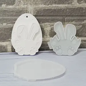 Resin Silicone Mold Rabbit Ear Easter Egg DIY Mould, Durable Reusable Craft Casting Tool, Perfect for DIY Enthusiasts S2381+s2382/50g