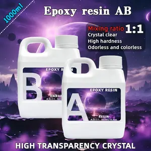 Crystal-Clear Epoxy Resin Set, Safe and Non-toxic High Hardness DIY Entry-level Epoxy Resin for Crafts, Mold Adhesive Coating, Jewelry Making