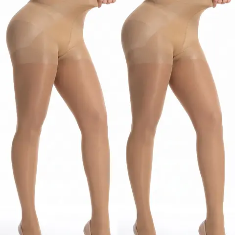 Women's Control Top Pantyhose, Sheer Tummy Control Tights, 40 Denier Run Resistant Support Stockings, Comfort Nylons for Spring & Easter Outfits Spandex Womenswear