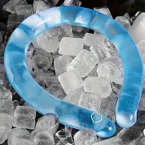 Reusable Cooling Neck Gaiter, Soft Blue Ice Strap, Circular Ice Pack Adults, Fast Heat Dissipation, Five Colors Available, No Battery Required, Portable Cool Comfort