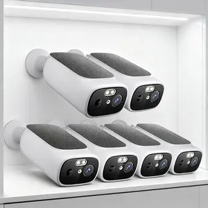 2K Smart Solar Camera, Wall-Mounted Night Vision Camera, Two-Way Audio WiFi Camera, Wireless Outdoor Waterproof, 7500mAh Camera, Mini Solar Camera, Subscription-Based AI Face Recognition/Vehicle/Pet Detection, Supports Cloud Storage, SD Card, TF Card