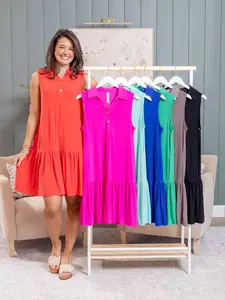 Dear Scarlett Solid Coral Sands Dress | S-3XL