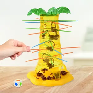 Flip Monkey Game, Drop Block Toy, Math Intelligence Puzzle, Parent-Child Interactive Desktop Game, Educational Fun for Kids, Family Fun Game