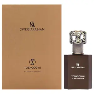 Swiss Arabian tobaco 01 - 1.7 oz Eau de Parfum for Men & Women - Long Lasting Addictive Fragrance with Vanilla Musk & Saffron - Bold Oriental Signature Scent from Dubai