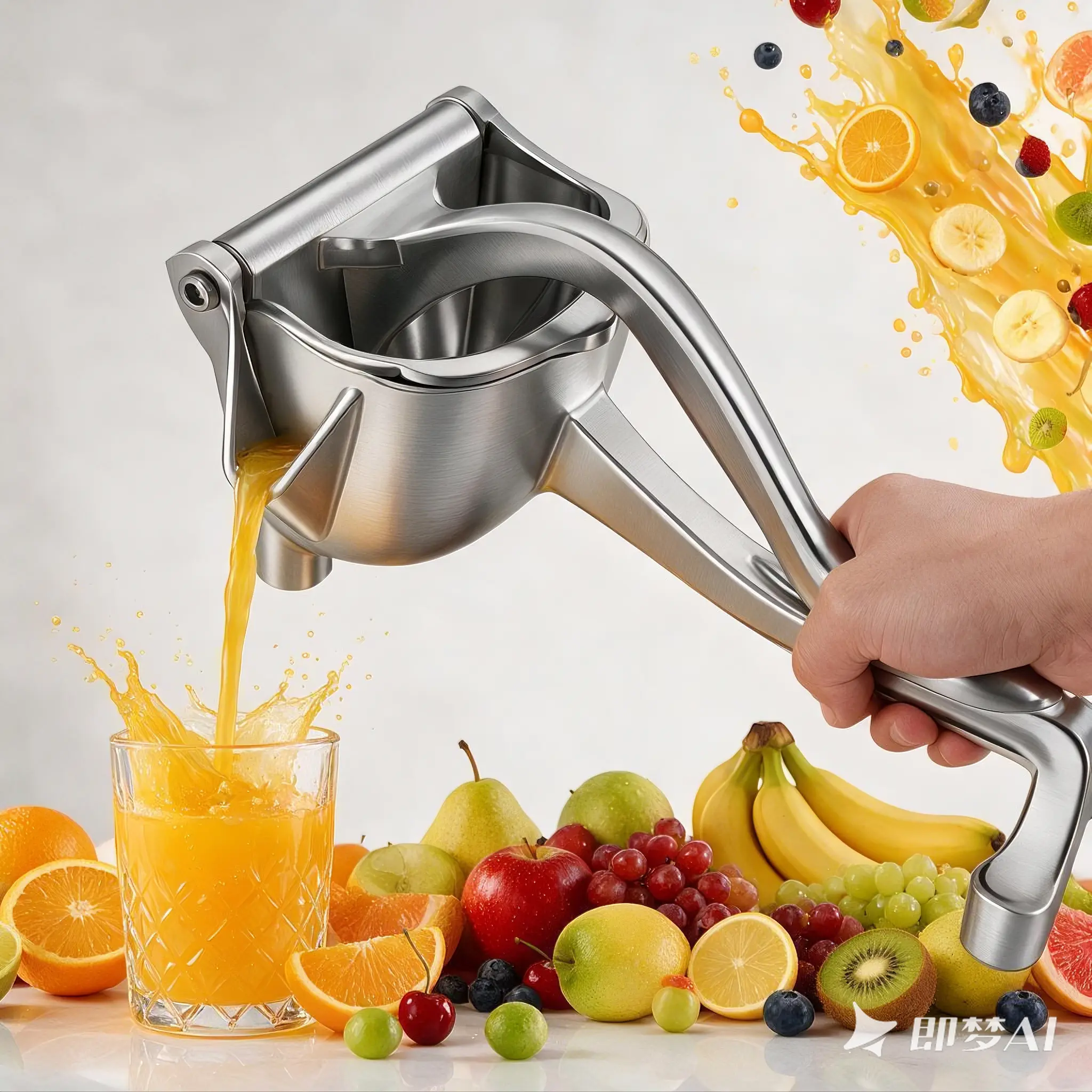 Multi-Function Manual Fruit Juicer, Handheld Lemon Squeezer & Orange Presser, Ergonomic Hand Press Juicer for Pomegranate, Watermelon & Citrus, Kitchen Accessories & Home Gadgets