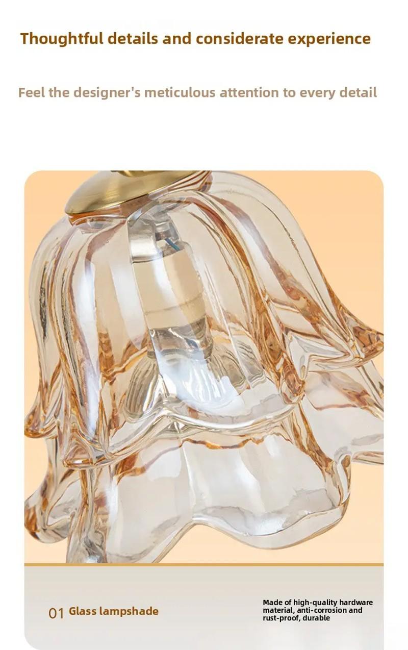 Tulip Candle Warmer Lamp Dimmable Timer Height Adjustable Solid Wood Base Flameless Wax Lamp Bedroom Living Room Decor