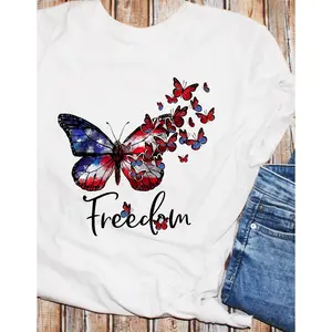 Freedom, freedom tshirt, freedom shirt, patriotic tshirt, USA flag colored butterflies, USA tshirt, American freedom tee