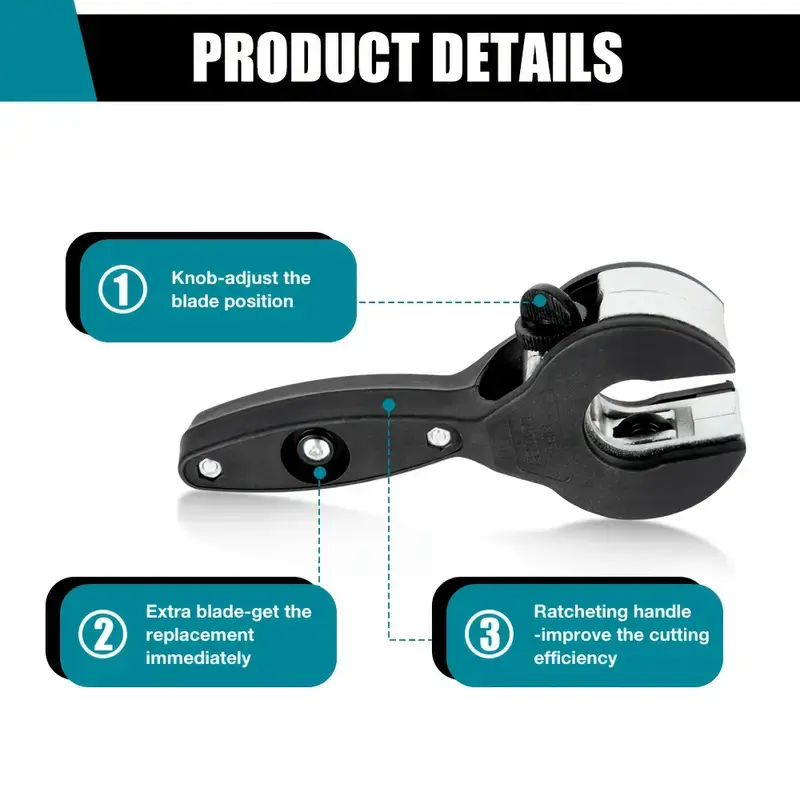 Wrench; ratchet pipe cutter; tube cutter/tube shears; fast-cutting tube cutter; PVC pipe cutter; hot-melt tubing cutter steel Tool Kit Heavy Duty