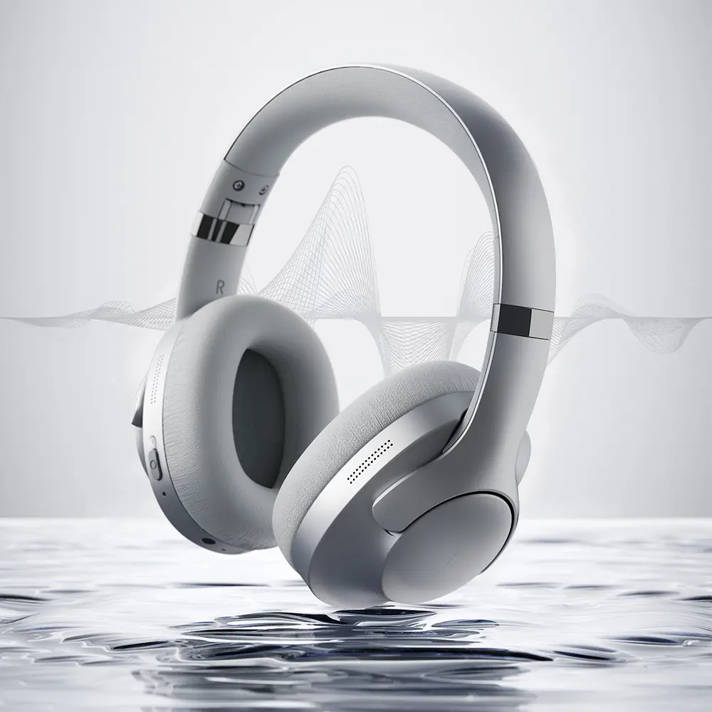 Noise Cancelling Wireless Bluetooth Headphones - ANC Over-Ear Headset, All-Day Comfort, Folding, HiFi Audio with Deep Bass, Fast Chargeable, for Travel Streaming, Compatible with Mobile/PC/Laptop, Wireless Headphones, Type-C