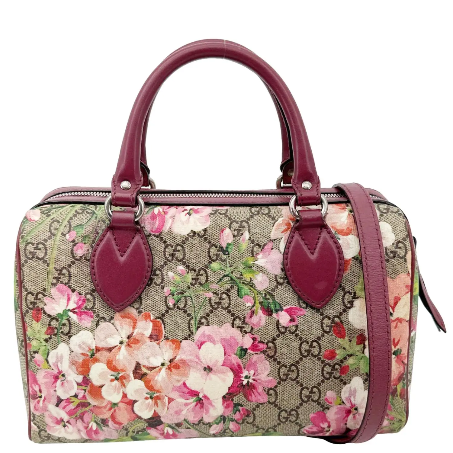 Pre-owned GUCCI Supreme Blooms Shoulder Bags GG Top Handle Boston Bag Beige 409529