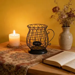 Coffee Pod Holder, 1 Count Coffee Pod Storage Basket, Desktop Snack Storage Basket, Home Organizer for Living Room Coffee Table