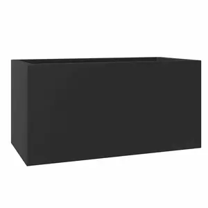 Bloom Mid-Century Modern Rectangular Fiberstone and MGO Clay Planter for Indoor and Outdoor