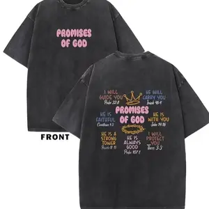 Men's Vintage T-Shirt |   God's Promise Double-Sided Print |   Crew Neck Short Sleeve |   Machine Washable |   Multi-Color Pastel Design |   Perfect for Casual Wear & Holiday Gifts,summervibes