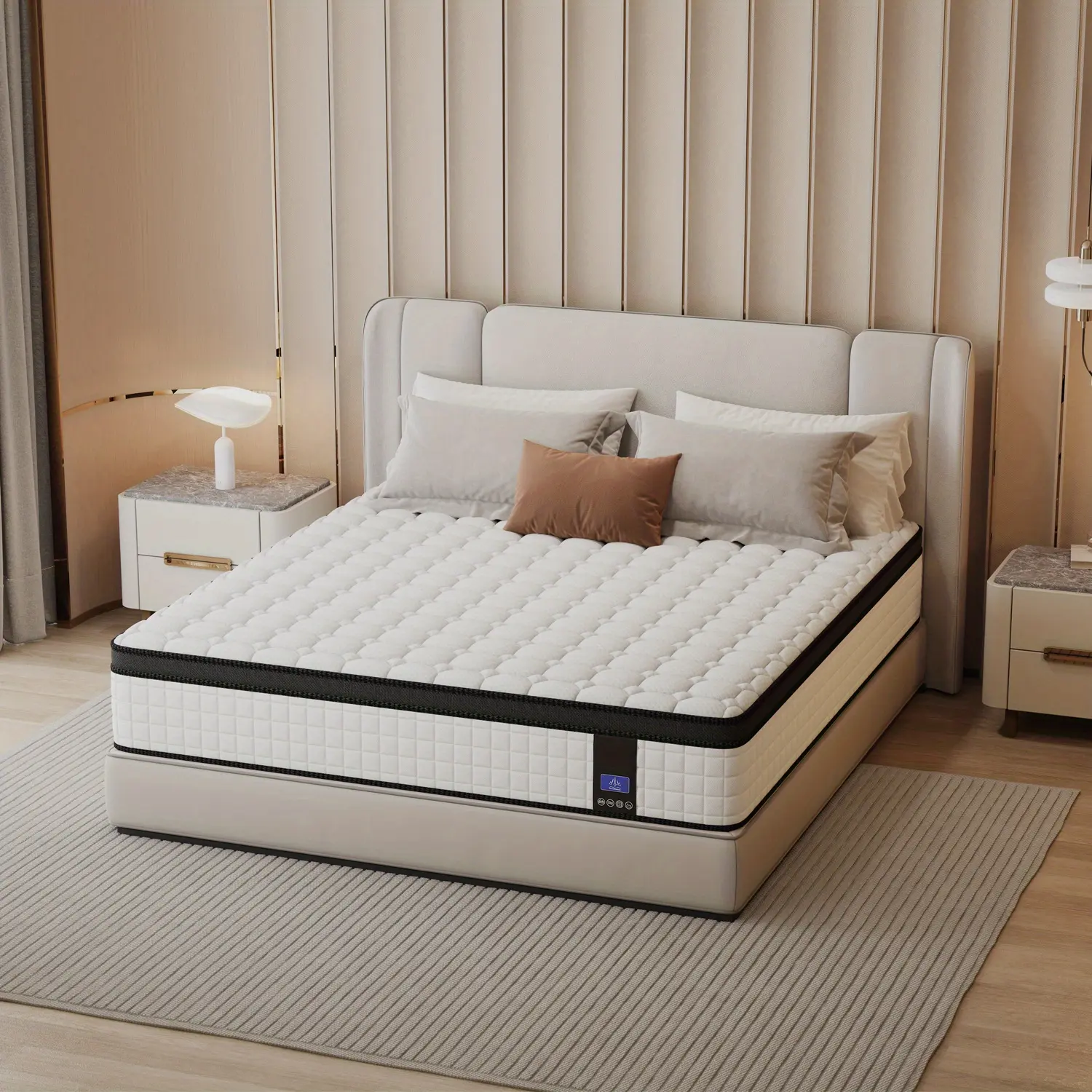 10/12/14 Inch Boxed Mattress Twin/Full/Queen/King Size Memory Foam Hybrid Spring, With Independent Pocket Springs, Medium Firmness, Shock Absorption, Edge Support, Comfortable for All Age, Gift for Children and Parents, Halloween, Christmas tiktokshopspri