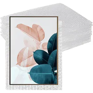 20 Pack Bubble Out Bags&Pouches, Clear Bubble Pouches Wrap Bag 14x18 inch, Double Walled Shockproof Bubble Cushioning Wrap Bags for Moving, Storage, Packing Supplies for Dishes, Glasses