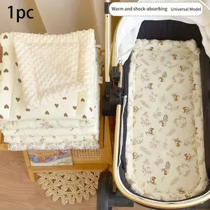 Super Soft Comfortable Cozy Baby Stroller Seat Pad, Stroller Accessories, Suitable for Dining Chairs, Infant Car Seats, Fall Winter Newborn Stroller Mat