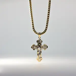 14K Gold Large Crucifix Cross Pendant - Model 2185