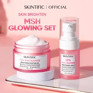 SKINTIFIC 2PCS Glowing Combo - Niacinamide Brightening Serum + TXA Niacinamide Moisture Gel Royal DSM Niacinamide Even Tone Boost For Most Skin Tones